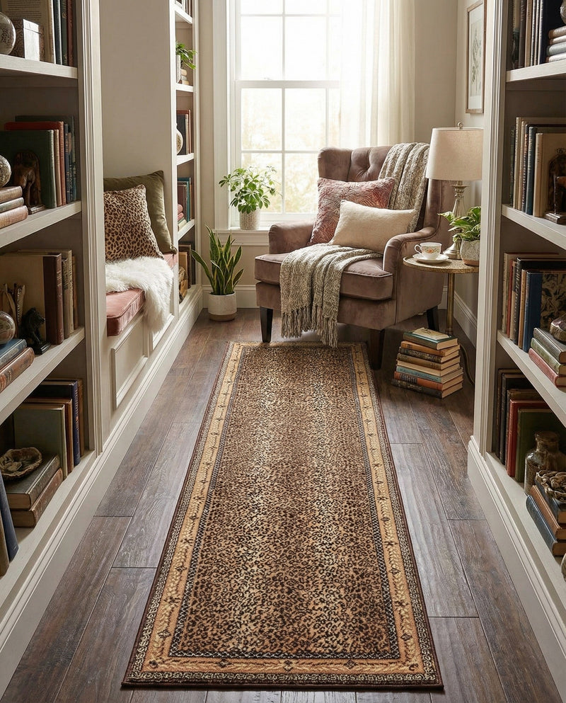 Savannah Sojourn Collection Area Rug -  Limpopo Runner Brown  lifestyle 33