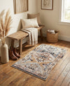 Desert Modern Eco Rug Series Collection Area Rug -  Navajo Rectangle Khaki Gray  lifestyle 6