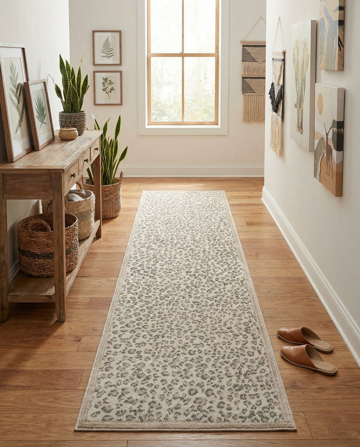 Savannah Sojourn Collection Area Rug - Serengeti Runner Ivory  lifestyle 140