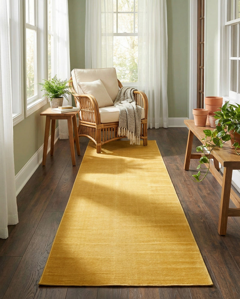 Soho Elegance Collection Area Rug - Chelsea (Gold) Runner Gold  lifestyle 41