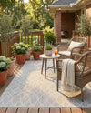 Savannah Pergola Collection Area Rug -  Pavilion (Light Gray) Rectangle Light Gray  lifestyle 11