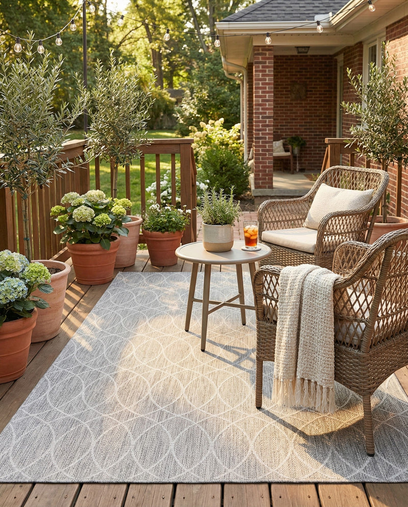 Savannah Pergola Collection Area Rug -  Pavilion (Light Gray) Rectangle Light Gray  lifestyle 11