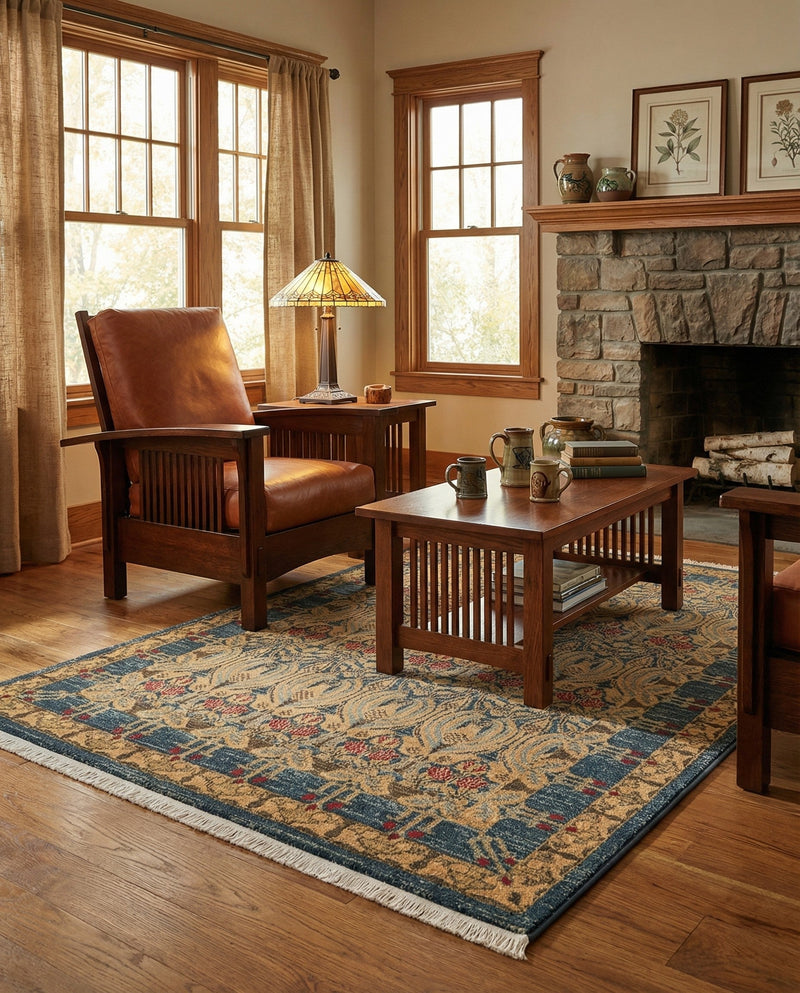 Chelsea Elegance Collection Area Rug -  Brompton (Navy Blue) Rectangle Navy Blue  lifestyle 41