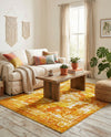 Riviera Elegance Collection Area Rug -  Menton (Orange) Rectangle Orange  lifestyle 13