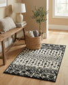 Mediterranean Lattice Collection Area Rug -  Casablanca (Black and White) Rectangle Black and White  lifestyle 4
