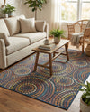 Coastal Terrace Collection Area Rug -  Lagoon Rectangle Multi  lifestyle 8
