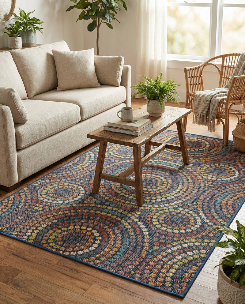 Coastal Terrace Collection Area Rug -  Lagoon Rectangle Multi  lifestyle 8