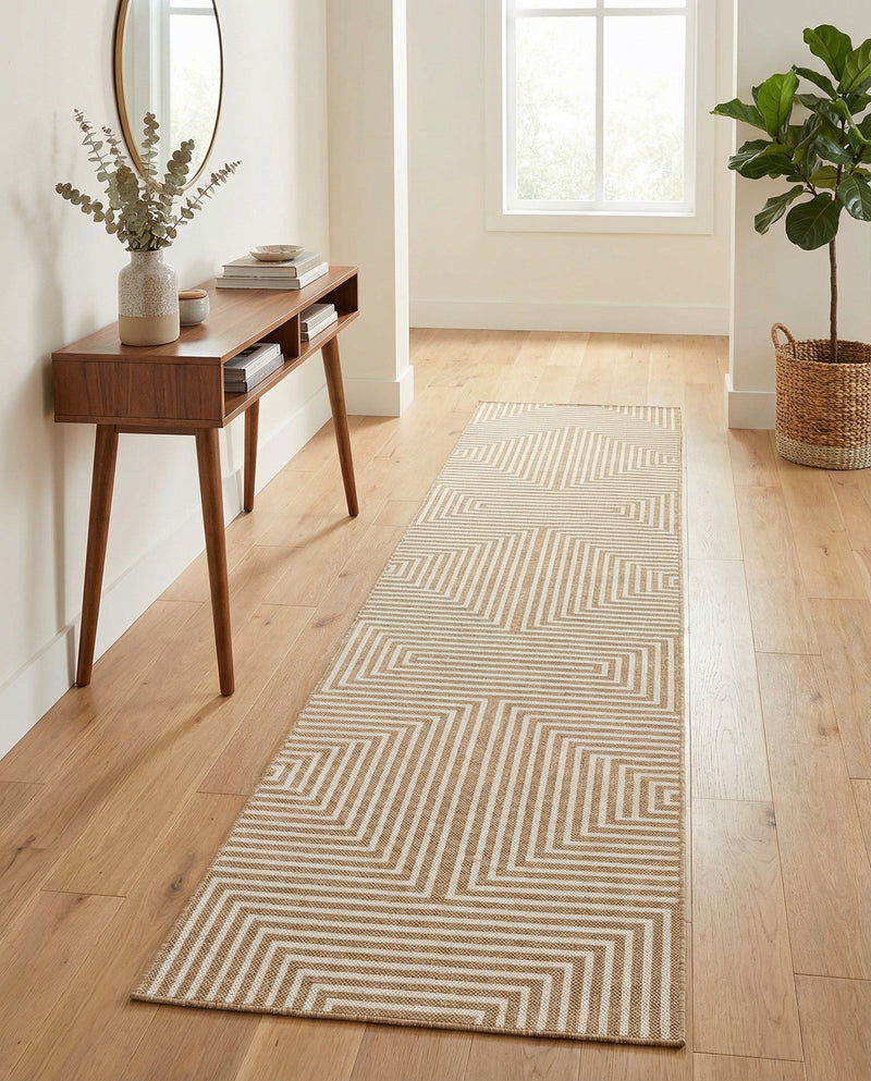Urban Terrace Collection Area Rug -  Astoria (Taupe) Runner Taupe  lifestyle 38