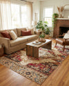 Neptune Elegance Collection Area Rug -  Naiad Rectangle Burgundy Beige  lifestyle 3