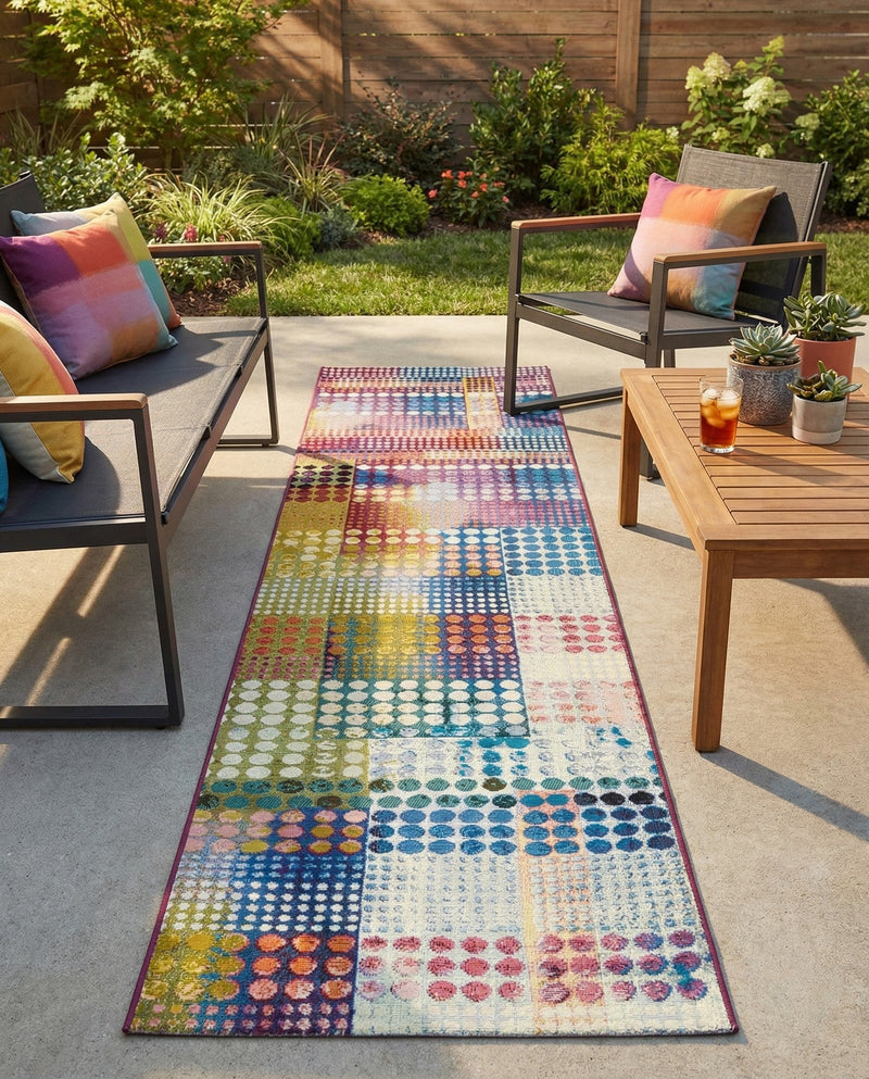 Urban Terrace Collection Area Rug -  Atrium Runner Multi  lifestyle 53