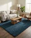 Plush Oasis Collection Area Rug - Serenity (Sapphire Blue) Rectangle Sapphire Blue  lifestyle 12