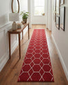 Trellis Mosaic Collection Area Rug - Arborville (Red) Runner Red  lifestyle 32