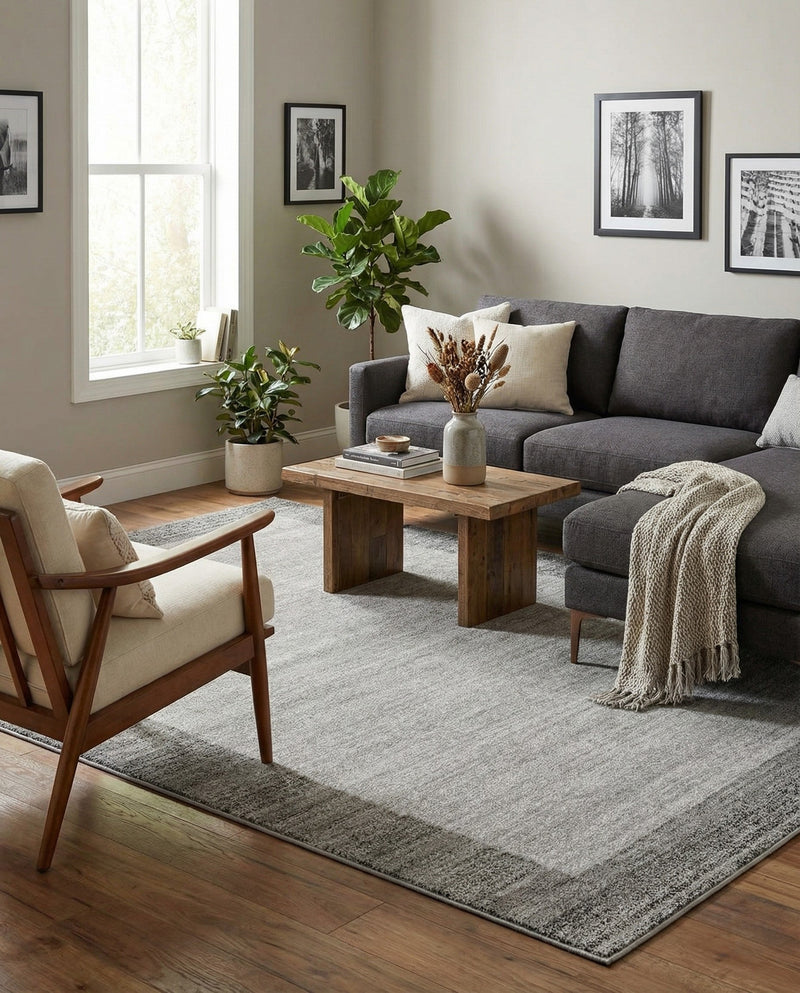Studio Haven Collection Area Rug -  Conservatory (Light Gray) Rectangle Light Gray  lifestyle 5