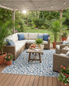 Savannah Escape Collection Area Rug -  Amazon (Blue) Square Blue  lifestyle 25
