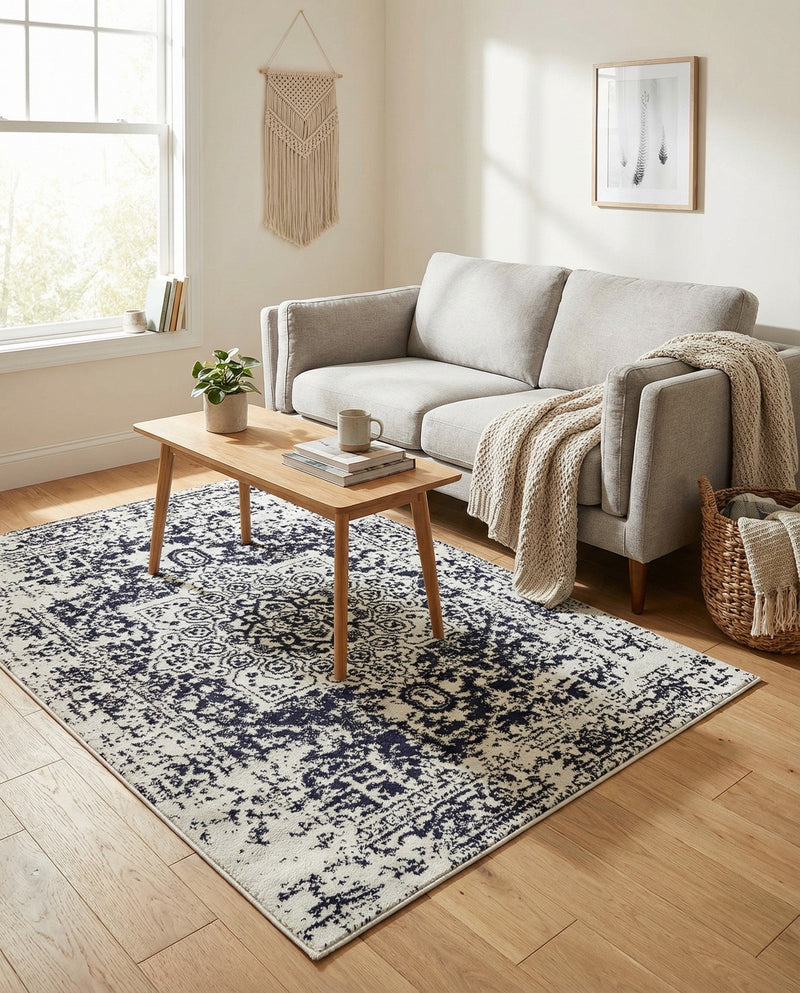 Georgetown Rugs Collection Area Rug - Dupont (Blue) Rectangle Blue  lifestyle 17