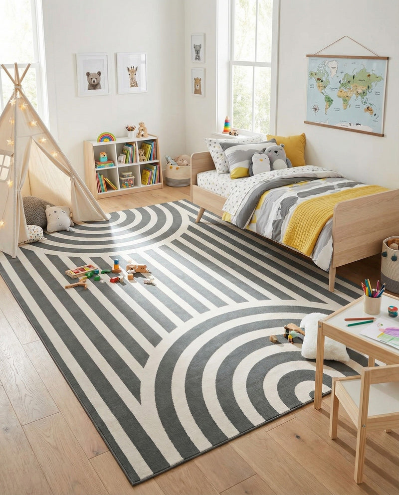 Wonder Tykes Collection Area Rug -  Joydale Rectangle Silver Gray  lifestyle 6