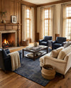 Berkshire Estate Collection Area Rug - Windsor (Blueberry) Rectangle Blueberry  lifestyle 9