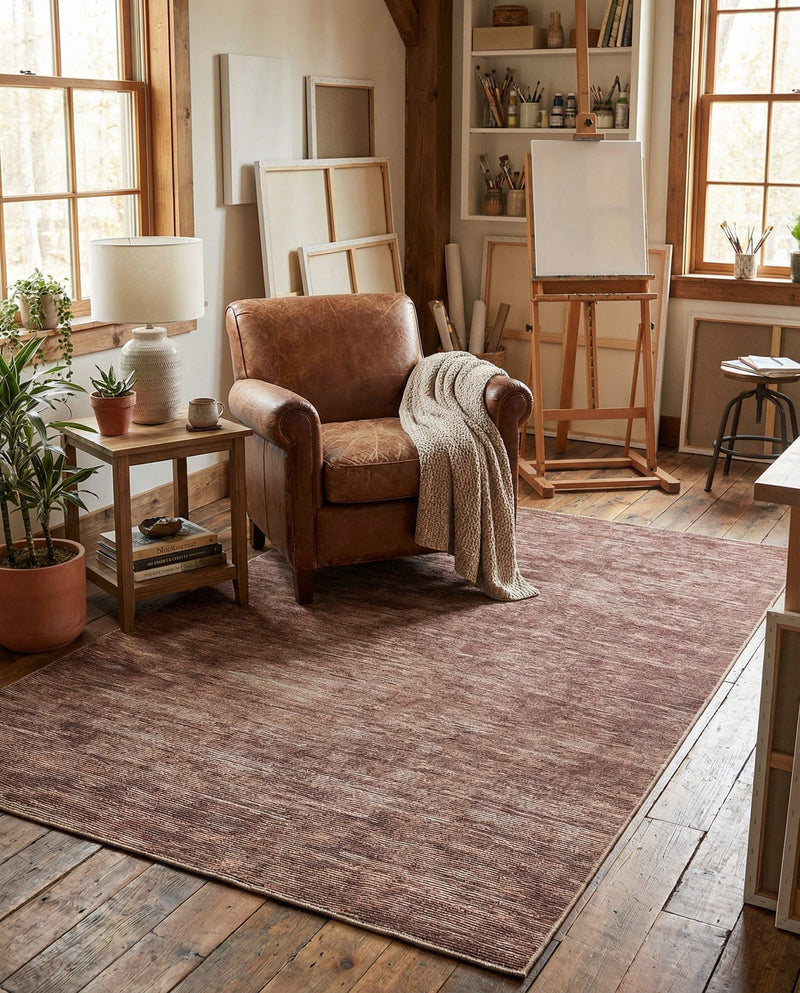 Sahara Essence Collection Area Rug - Oasis (Brown) Rectangle Brown  lifestyle 15