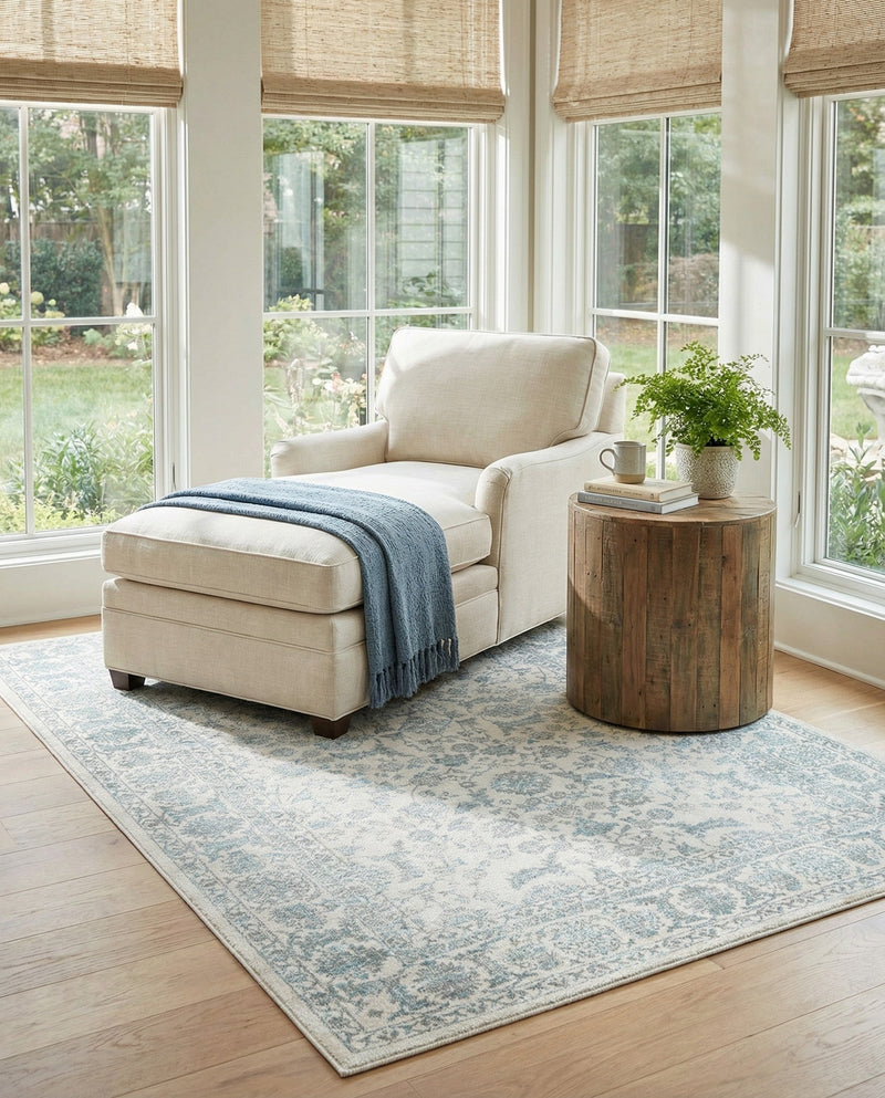 Metro Heights Collection Area Rug -  Astoria Rectangle Teal  lifestyle 8
