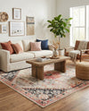 Patio Heritage Collection Area Rug -  Meadow Square Multi  lifestyle 69