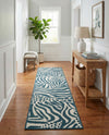 Savannah Escape Collection Area Rug -  Masai Runner Navy Blue and Ivory  lifestyle 48