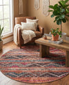 Heritage Elegance Collection Area Rug -  Monticello Round Multi  lifestyle 26