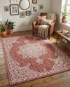 Patio Heritage Collection Area Rug -  Charleston (Rust Red) Rectangle Rust Red  lifestyle 15