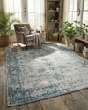 Riviera Elegance Collection Area Rug - Antibes (Light Blue) Rectangle Light Blue  lifestyle 9