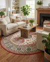 Patio Heritage Collection Area Rug - Veranda Round Multi  lifestyle 48