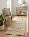 Sequoia Handwoven Jute Collection Area Rug - Charleston Runner Ivory  lifestyle 26