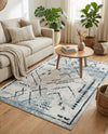Aegean Elegance Washables Collection Area Rug - Santorini Rectangle Ivory Gray  lifestyle 52