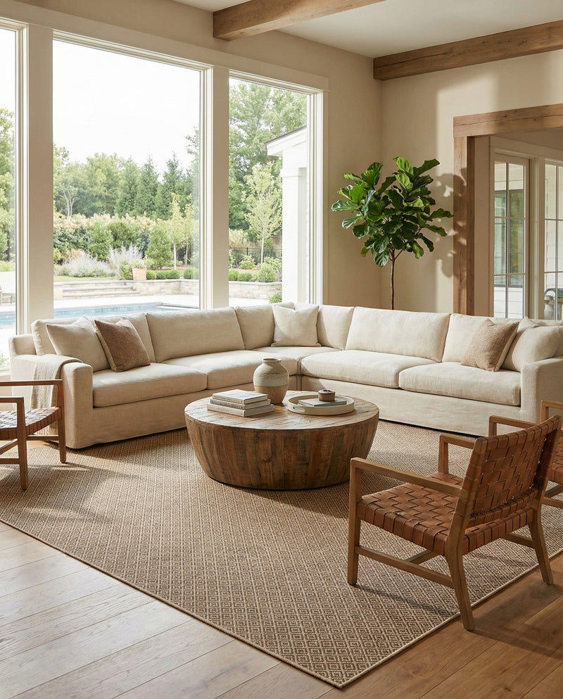Sahara Sands Collection Area Rug -  Amarna Square   lifestyle 49