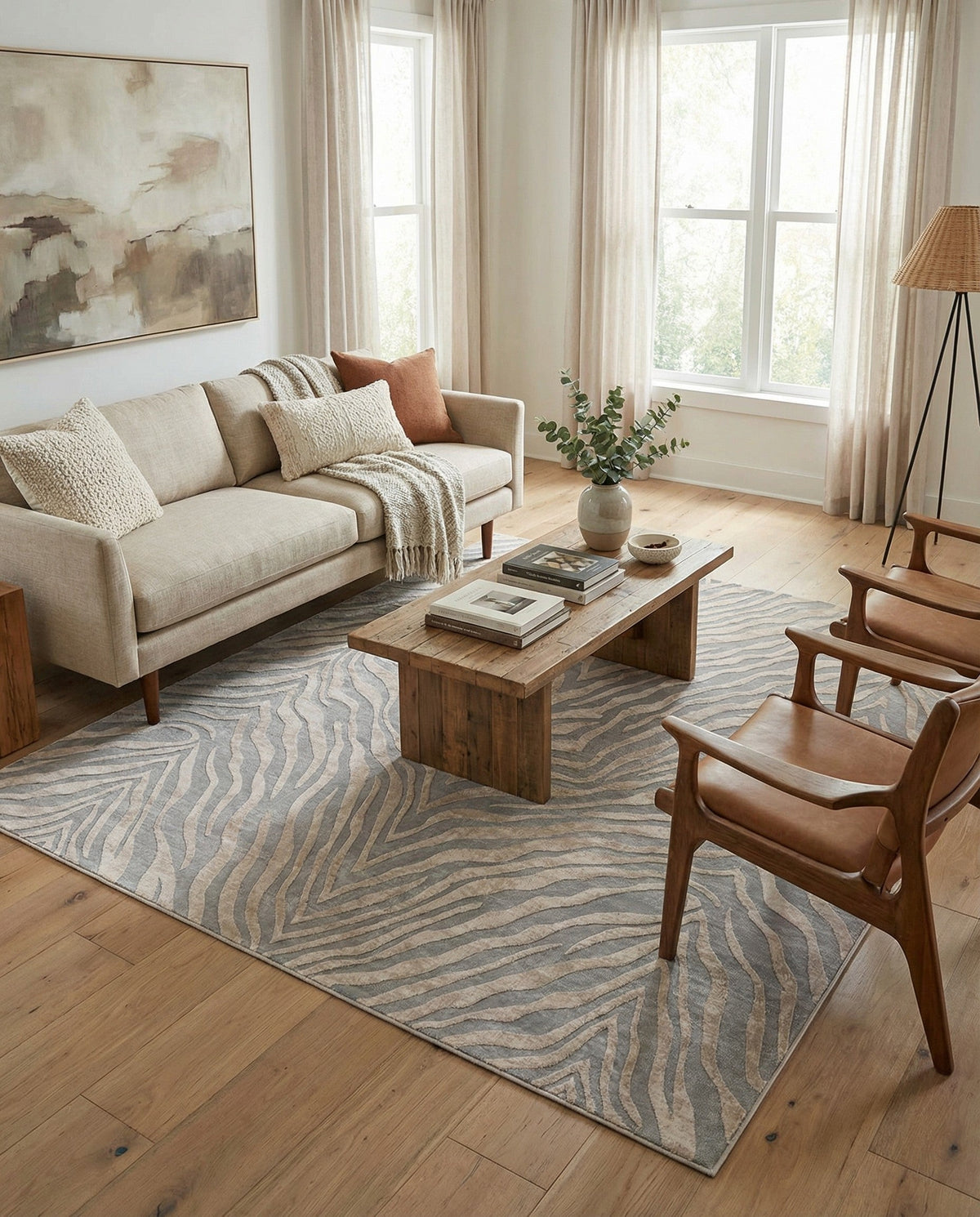 Bloomsbury Elegance Collection Area Rug -  Chelsea Square Gray and Ivory  lifestyle 141