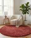 Alpine Plush Collection Area Rug -  Cortina (Poppy) Round Poppy  lifestyle 38