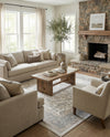 Adriana Terrace Collection Area Rug - Capri (Ivory) Square Ivory  lifestyle 84