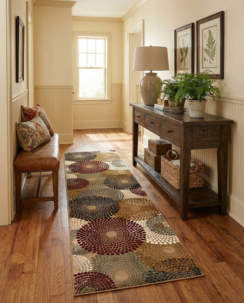 Bistro Lounge Collection Area Rug -  Cappuccino Runner Beige  lifestyle 66