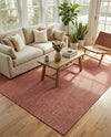 Seaside Serenity Collection Area Rug - Veranda (Rust Red) Rectangle Rust Red  lifestyle 14