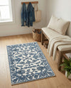Charleston Elegance Collection Area Rug -  Seaport (White Blue) Rectangle White Blue  lifestyle 16
