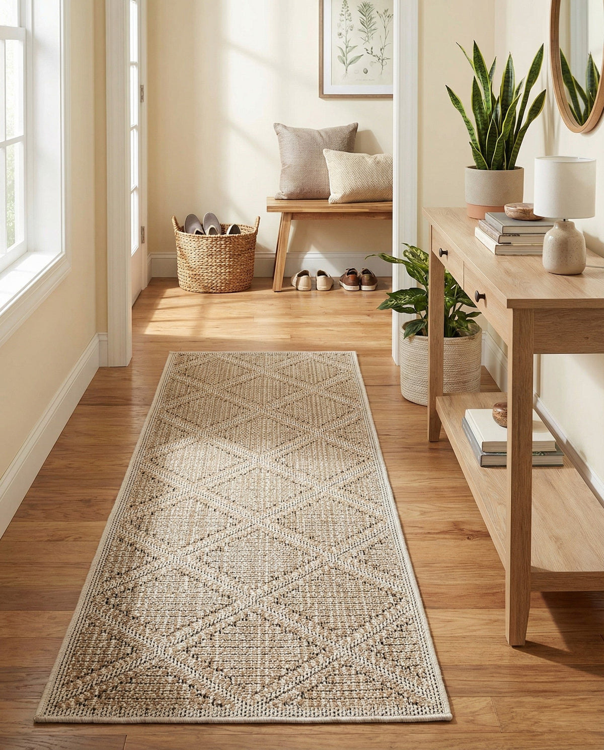 Savannah Pergola Collection Area Rug -  Eden Runner Khaki  lifestyle 137