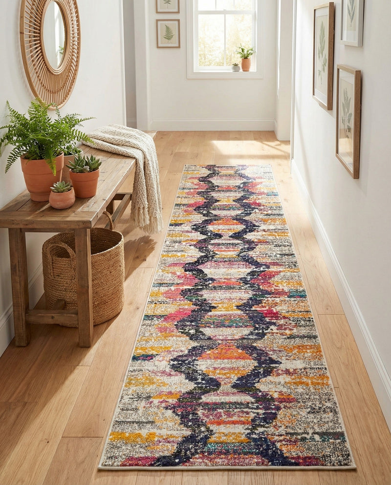 Colorburst Oasis Collection Area Rug -  Mirage Runner Multi  lifestyle 41