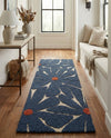 Briarwood Looms Collection Area Rug -  Navytide Runner Navy Blue and Ivory  lifestyle 13