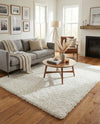 Alpine Plush Collection Area Rug -  Cortina (White) Rectangle White  lifestyle 5