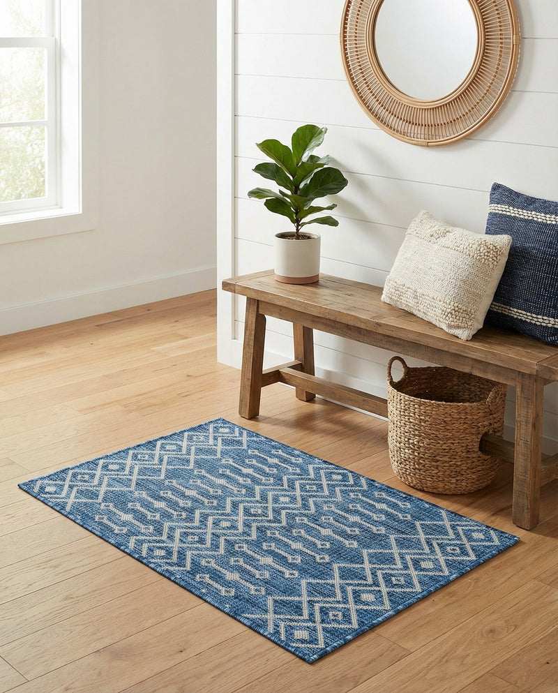 Savannah Pergola Collection Area Rug -  Pergola (Blue) Rectangle Blue  lifestyle 29