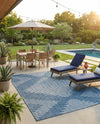 Urban Terrace Collection Area Rug -  Chelsea (Blue) Rectangle Blue  lifestyle 12