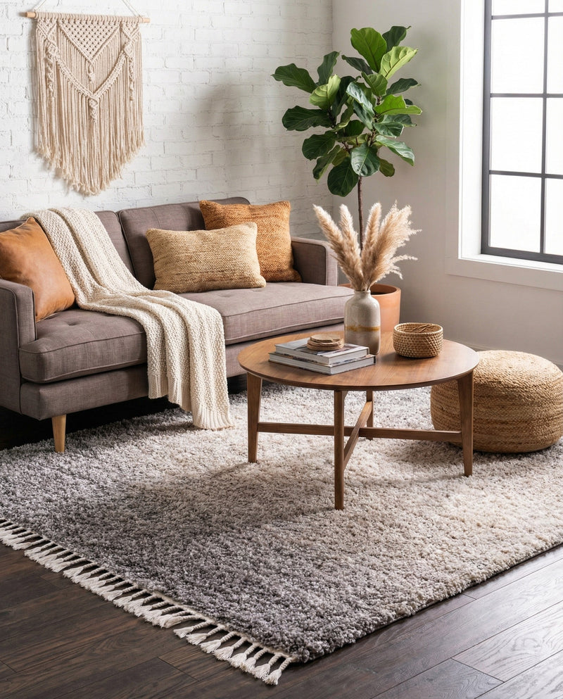 Cozy Cove Shag Collection Area Rug -  Lagoon Square Gray  lifestyle 58