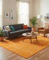 Trellis Mosaic Collection Area Rug - Arborville (Orange) Rectangle Orange  lifestyle 3