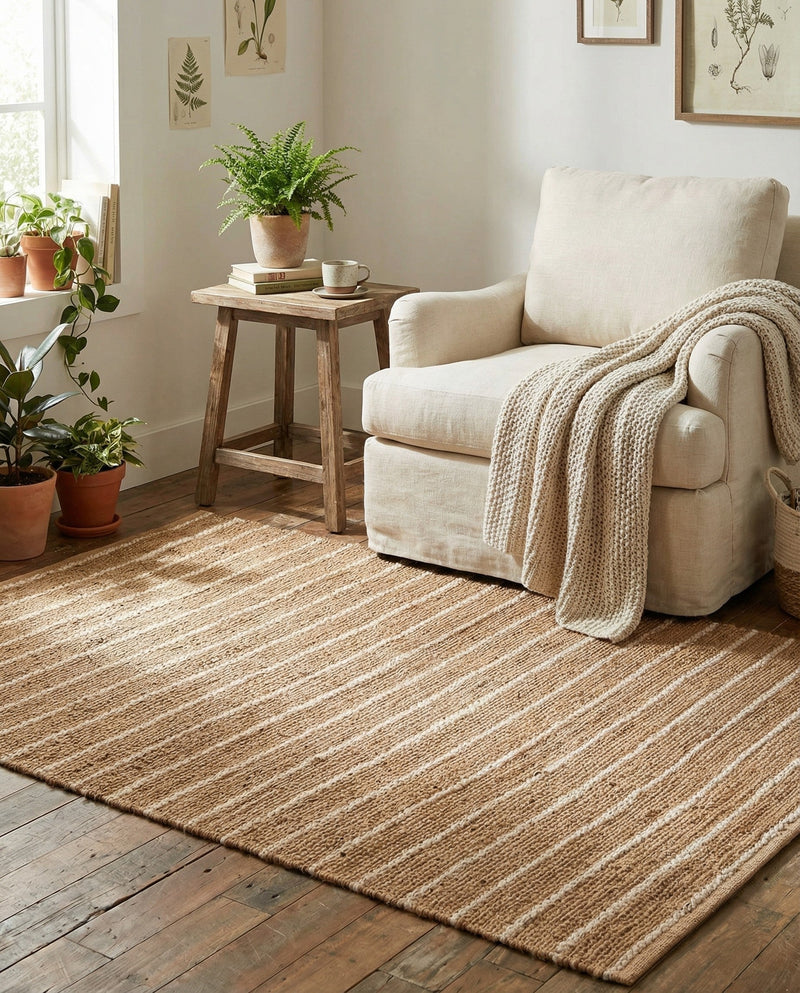 Sequoia Handwoven Jute Collection Area Rug - Briarwood Rectangle Natural  lifestyle 7