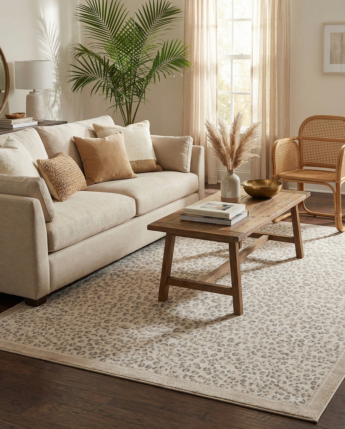 Savannah Sojourn Collection Area Rug - Serengeti Rectangle Ivory  lifestyle 16