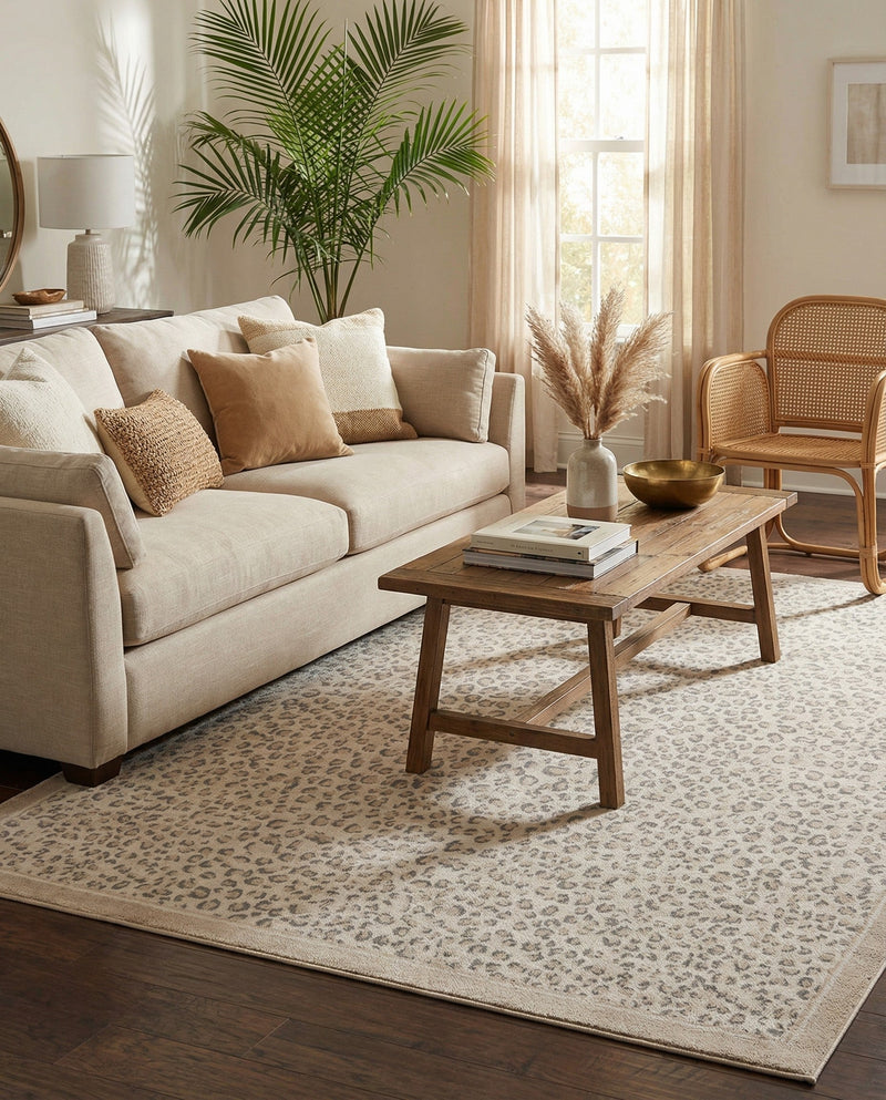 Savannah Sojourn Collection Area Rug - Serengeti Rectangle Ivory  lifestyle 16