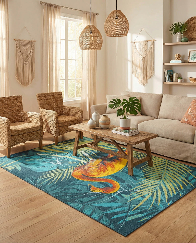 Seaside Haven Rugs Collection Area Rug -  Tidepool Rectangle Multi  lifestyle 5
